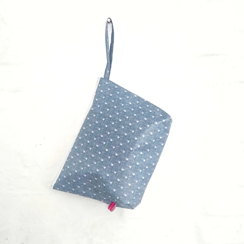Neceser rectangular lunares celestes | Pili Deco