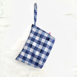 Neceser rectangular escoces azul | Pili Deco