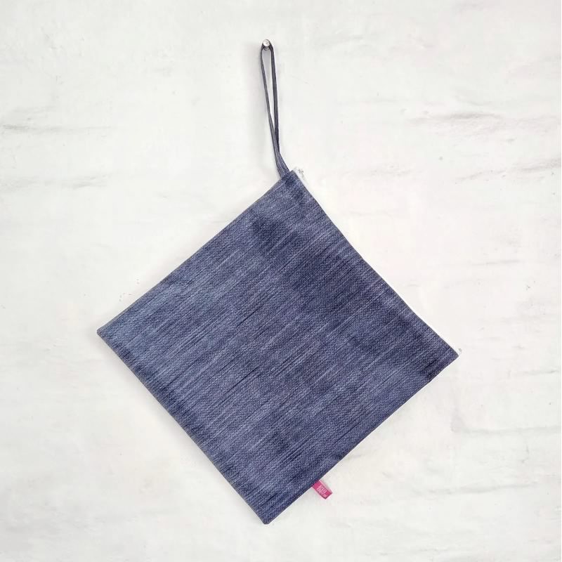 Neceser cuadrado azul jean | Pili Deco