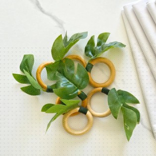 Servilleteros hoja x 6 | Pili Deco