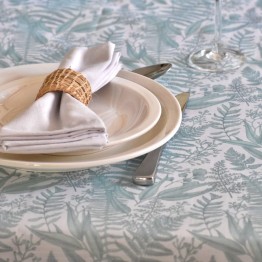Mantel impermeable jardines aqua | Pili Deco
