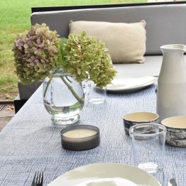 Mantel impermeable tramado gris | Pili Deco