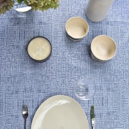 Mantel impermeable tramado gris | Pili Deco