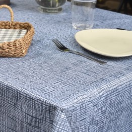 Mantel impermeable tramado gris | Pili Deco