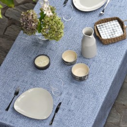 Mantel impermeable tramado gris | Pili Deco