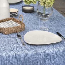 Mantel impermeable tramado gris | Pili Deco