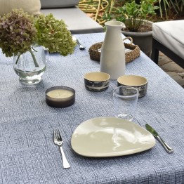 Mantel impermeable tramado gris | Pili Deco