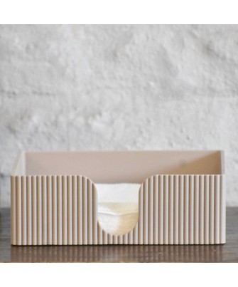 Servilletero ranurado beige