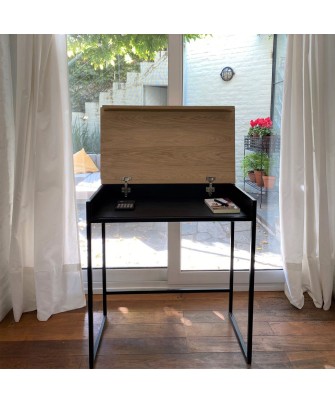 Escritorio con tapa plegable negro | Pili Deco