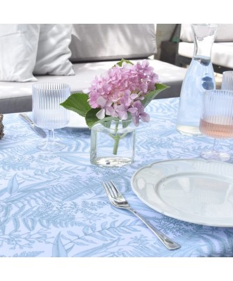 Mantel antimanchas jardines aqua | Pili Deco