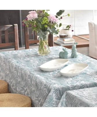Mantel antimanchas jardines aqua | Pili Deco