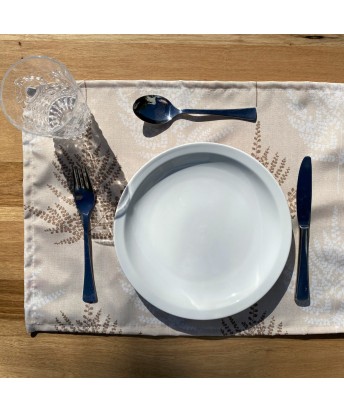 Individuales antimanchas ramas beige