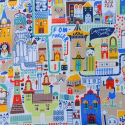 Mantel Impermeable ciudad borde azul