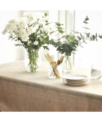 Mantel antimanchas beige tostado | Pili Deco