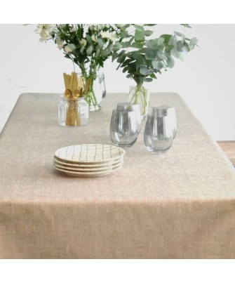 Mantel antimanchas beige tostado | Pili Deco