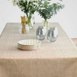 Mantel antimanchas beige tostado | Pili Deco