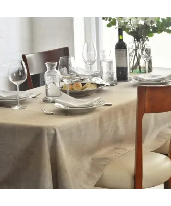 Mantel antimanchas beige tostado | Pili Deco