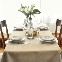 Mantel antimanchas beige tostado | Pili Deco