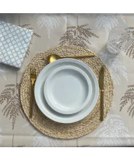 Mantel antimanchas ramas beige | Pili Deco