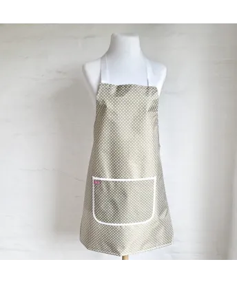 Delantal lunares pardo impermeable | Pili Deco