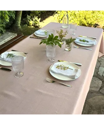 Mantel antimanchas beige liso | Pili Deco