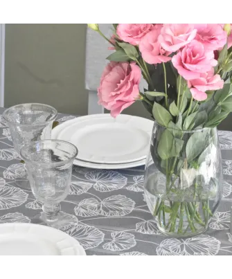 Mantel impermeable ginkgo gris | Pili Deco