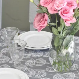 Mantel impermeable ginkgo gris | Pili Deco