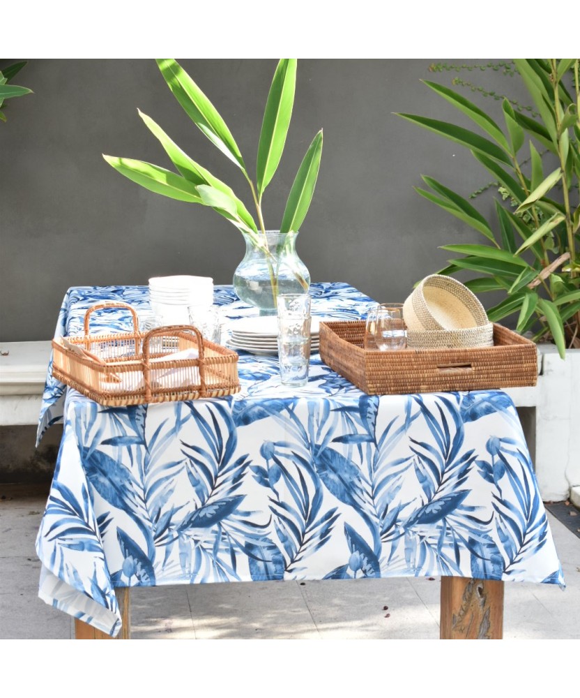 Mantel antimanchas acuarela azul | Pili Deco