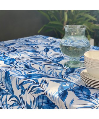 Mantel antimanchas acuarela azul | Pili Deco