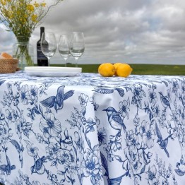 Mantel antimanchas pájaro azul | Pili Deco