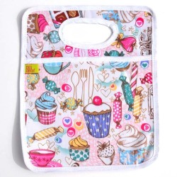 Bolsita para el auto cupcakes borde blanco