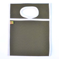 Bolsita para el auto verde borde blanco
