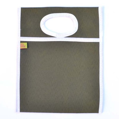 Bolsita para el auto verde borde blanco