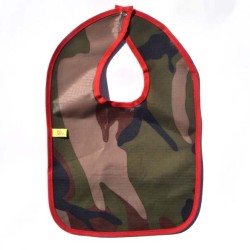 Babero militar borde rojo
