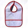 Babero militar borde rojo