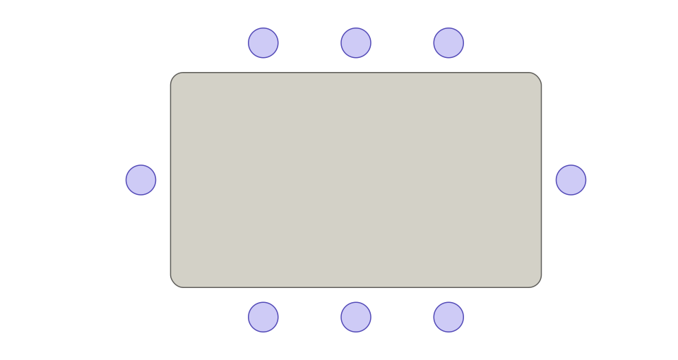 Mesa rectangular para 8 personas, mantel de 2,5 por 1,45 m
